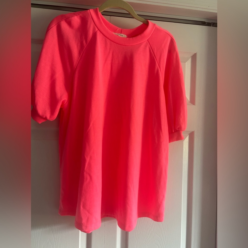 Cherish Hot Pink Short Sleeve Crewneck Top
